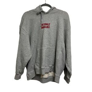 Emotionally Unavailable Gray Hoodie Size XL